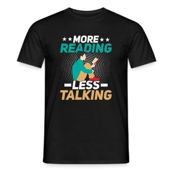 Buch lesen Lustige Bibliothek Lesen Liebhaber Bücher - Männer T-Shirt - Schwarz - Vorne - AI Model Male 178 light (178cm)