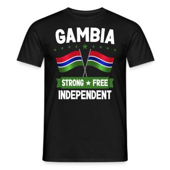 Gambie - T-shirt homme - noir - Devant - AI Model Male 178 light (178cm)