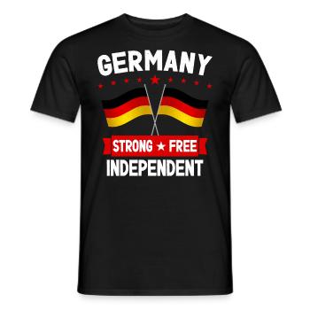 Germany - Men's T-Shirt - black - Front - AI Model Male 178 light (178cm)