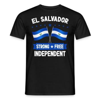 El Salvador - Men's T-Shirt - black - Front - AI Model Male 178 light (178cm)