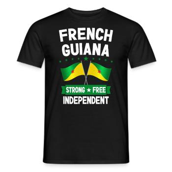 Guyane française - T-shirt homme - noir - Devant - AI Model Male 178 light (178cm)