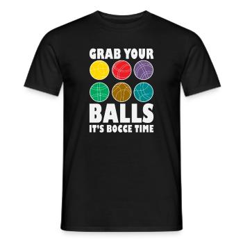 Joueur de pétanque drôle de pétanque - T-shirt homme - noir - Devant - AI Model Male 178 light (178cm)
