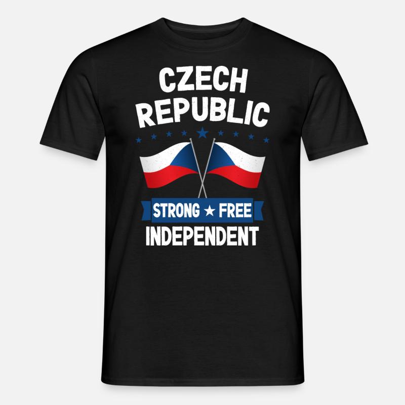 Tschechische Republik - Männer T-Shirt - Schwarz