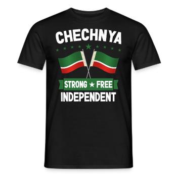 Tchétchénie - T-shirt homme - noir - Devant - AI Model Male 178 light (178cm)