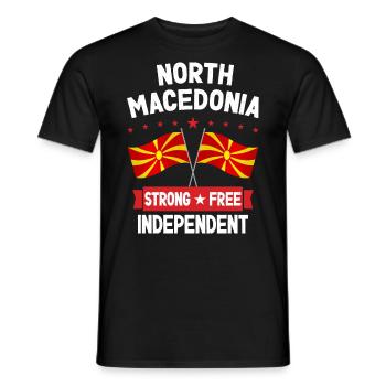 Macédoine du Nord - T-shirt homme - noir - Devant - AI Model Male 178 light (178cm)