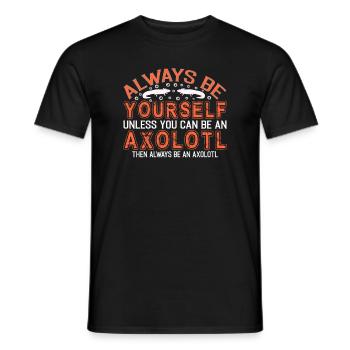 Axolotl Mexikanischer Salamander Lustiger Axolotl - Männer T-Shirt - Schwarz - Vorne - AI Model Male 178 light (178cm)