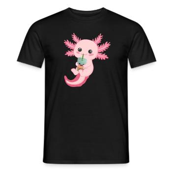 Axolotl Mexikanischer Salamander Lustiger Axolotl - Männer T-Shirt - Schwarz - Vorne - AI Model Male 178 light (178cm)