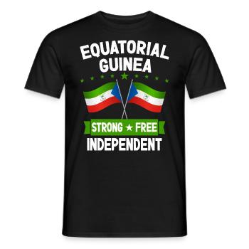 Equatorial Guinea - Men's T-Shirt - black - Front - AI Model Male 178 light (178cm)
