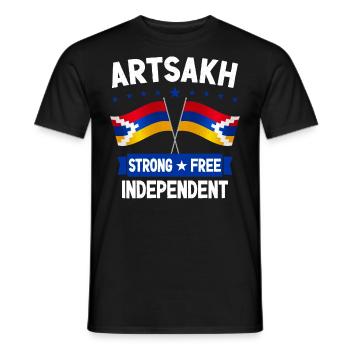 Artsakh - T-shirt homme - noir - Devant - AI Model Male 178 light (178cm)