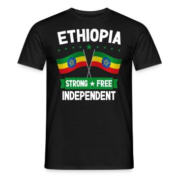 Ethiopia - Men's T-Shirt - black - Front - AI Model Male 178 light (178cm)