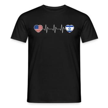 Israel - Men's T-Shirt - black - Front - AI Model Male 178 light (178cm)