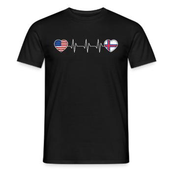 Faroe Islands - Men's T-Shirt - black - Front - AI Model Male 178 light (178cm)