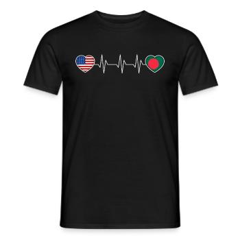 Bangladesh - Men's T-Shirt - black - Front - AI Model Male 178 light (178cm)