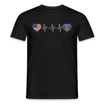 Azerbaijan - Men's T-Shirt - black - Front - AI Model Male 178 light (178cm)
