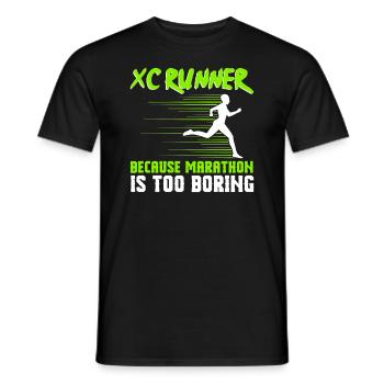 Xc-laufdesign Für Einen Xc-läufer Und Cc-läufer - Männer T-Shirt - Schwarz - Vorne - AI Model Male 178 light (178cm)