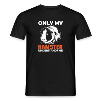 Hamster Pet Owner Animal Boys Girls Cute Hamster - Men's T-Shirt - black - Front - AI Model Male 178 light (178cm)