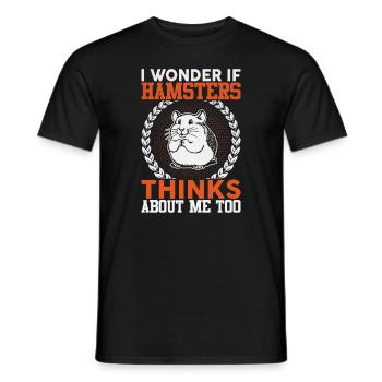 Hamster Pet Owner Animal Boys Girls Cute Hamster - Men's T-Shirt - black - Front - AI Model Male 178 light (178cm)