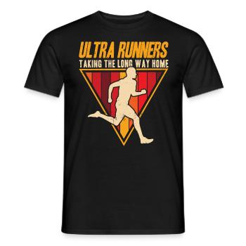 Coureur d’ultramarathon Ultramarathon Trail Running Ges - T-shirt homme - noir - Devant - AI Model Male 178 light (178cm)