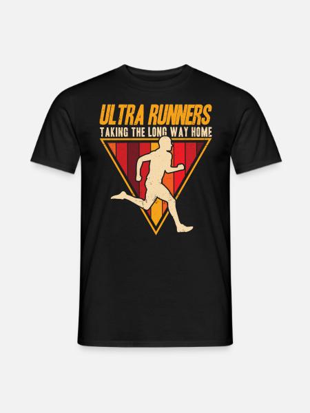 Ultramarathonläufer Ultramarathon Trailrunning Ges - Männer T-Shirt - Schwarz