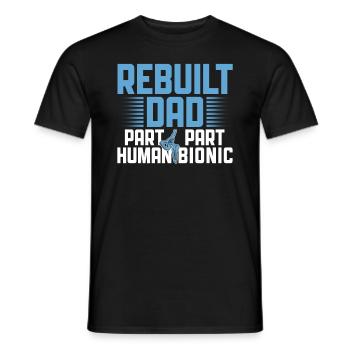 Bionisches Hip-dad-design Für - Men's T-Shirt - black - Front - AI Model Male 178 light (178cm)