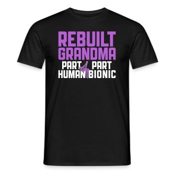 Bionisches Hüft-oma-design Für Die Genesung Nach - T-shirt homme - noir - Devant - AI Model Male 178 light (178cm)