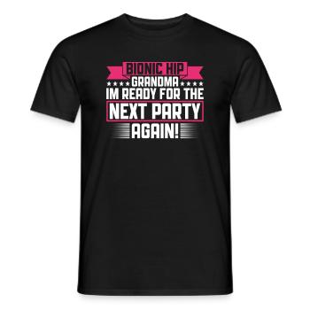 Umgebautes Hüft-oma-design Für Eine Person Nach - Men's T-Shirt - black - Front - AI Model Male 178 light (178cm)