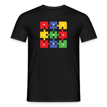 Autism Awareness Acceptance Choose Kindness - Men's T-Shirt - black - Front - AI Model Male 178 light (178cm)