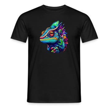 Vêtements caméléons drôles amants et propriétaires de caméléons - T-shirt homme - noir - Devant - AI Model Male 178 light (178cm)