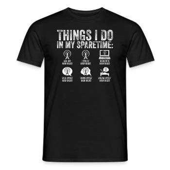 Amateurfunk-design Für Lizenzierte - Men's T-Shirt - black - Front - AI Model Male 178 light (178cm)