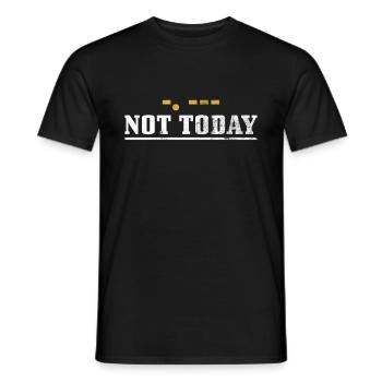 Amateurfunk-morsecode-design Für - Men's T-Shirt - black - Front - AI Model Male 178 light (178cm)