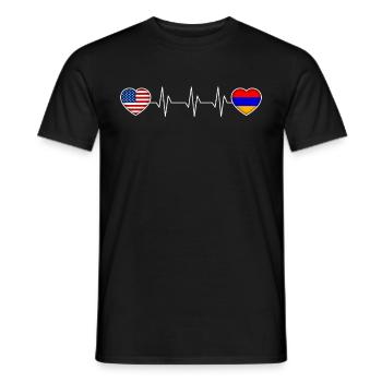 Armenien - Männer T-Shirt - Schwarz - Vorne - AI Model Male 178 light (178cm)