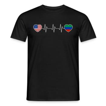 Daghestan - T-shirt homme - noir - Devant - AI Model Male 178 light (178cm)