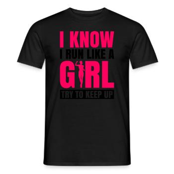 Xc-laufmädchen-design Für Eine Xc-läuferin Und - Männer T-Shirt - Schwarz - Vorne - AI Model Male 178 light (178cm)