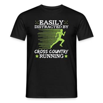 Cross Country Running Design Für Einen Xc-läufer - T-shirt homme - noir - Devant - AI Model Male 178 light (178cm)