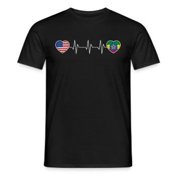Ethiopia - Men's T-Shirt - black - Front - AI Model Male 178 light (178cm)