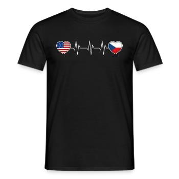 Czech Republic - Men's T-Shirt - black - Front - AI Model Male 178 light (178cm)
