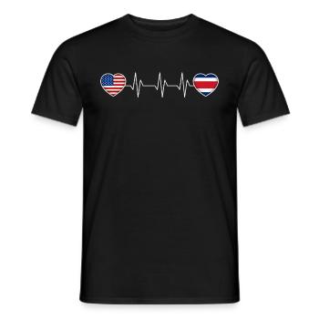 Costa Rica - Männer T-Shirt - Schwarz - Vorne - AI Model Male 178 light (178cm)