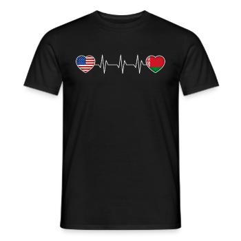 Belarus - Men's T-Shirt - black - Front - AI Model Male 178 light (178cm)