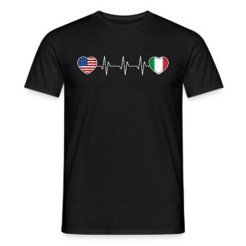 Italie - T-shirt homme - noir - Devant - AI Model Male 178 light (178cm)