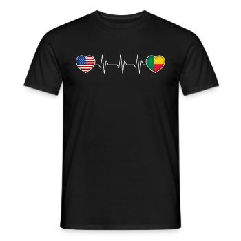 Benin - Männer T-Shirt - Schwarz - Vorne - AI Model Male 178 light (178cm)