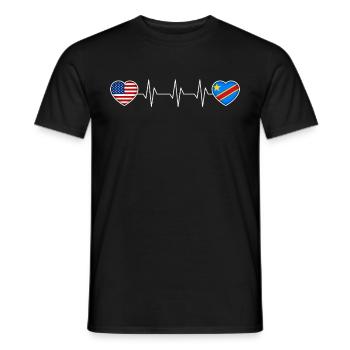 Demokratische Republik Kongo - Männer T-Shirt - Schwarz - Vorne - AI Model Male 178 light (178cm)