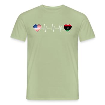 Libyen - Männer T-Shirt - Sage - Vorne - AI Model Male 178 light (178cm)