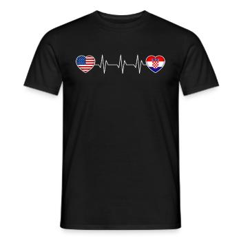 Croatie - T-shirt homme - noir - Devant - AI Model Male 178 light (178cm)