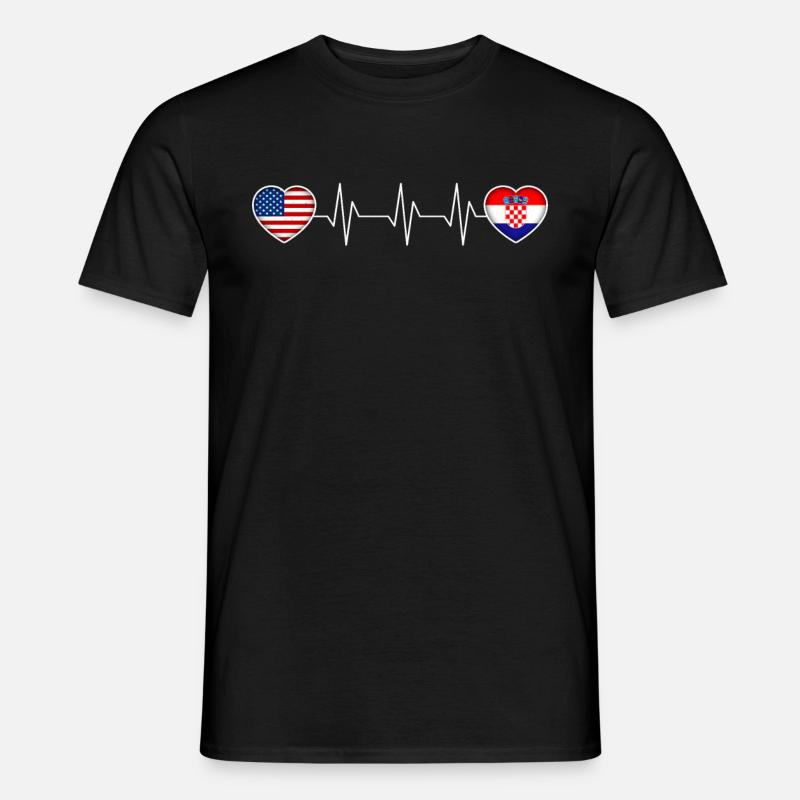Kroatien - Männer T-Shirt - Schwarz