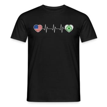 Padanien - Männer T-Shirt - Schwarz - Vorne - AI Model Male 178 light (178cm)