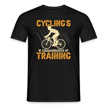 Cycliste Cycliste Cycliste Vélo Équitation VTT - T-shirt homme - noir - Devant - AI Model Male 178 light (178cm)