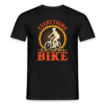 Cycliste Cycliste Cycliste Vélo Équitation VTT - T-shirt homme - noir - Devant - AI Model Male 178 light (178cm)