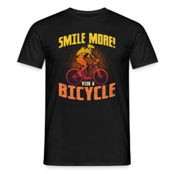 Cycliste Cycliste Cycliste Vélo Équitation VTT - T-shirt homme - noir - Devant - AI Model Male 178 light (178cm)