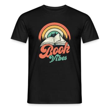 Coole Bücher Lesebuchliebhaber Alphabetisierung Bibliothekar - Männer T-Shirt - Schwarz - Vorne - AI Model Male 178 light (178cm)