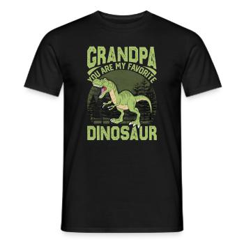Funny Dinosaur Saying T Rex Dino - Men's T-Shirt - black - Front - AI Model Male 178 light (178cm)